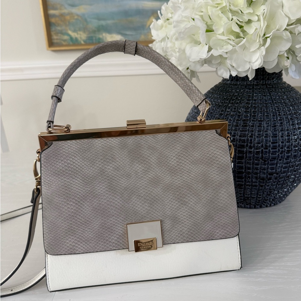 EUC Dune London Grey/white Bag